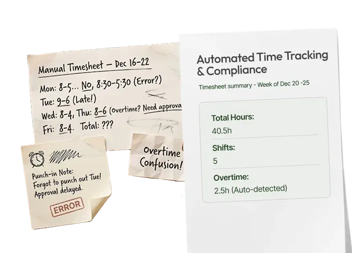Accurate timesheets,